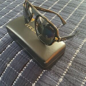 Versace Black and Gold Sunglasses